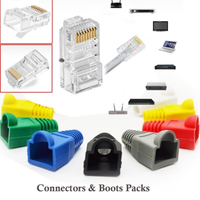 Ethernet PVC Gummi Farbige RJ45-Steckerabdeckung Kabel RJ45 Modularstecker Zugentlastungshülsen für Cat5e Cat6