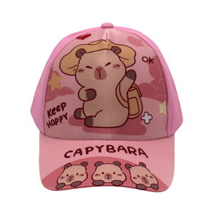 All'ingrosso cartone animato grazioso Design capibara tappi a punta da Baseball regolabile e durevole berretto da Baseball da viaggio cappelli Casual <span class=keywords><strong>per</strong></span> <span class=keywords><strong>bambini</strong></span> - Product Image 4