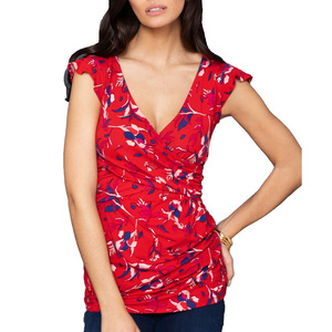 Moda mujer personalizado impreso cuello en V Cruz <span class=keywords><strong>lactancia</strong></span> camiseta mujer embarazo chaleco para maternidad <span class=keywords><strong>lactancia</strong></span> - Product Image 6