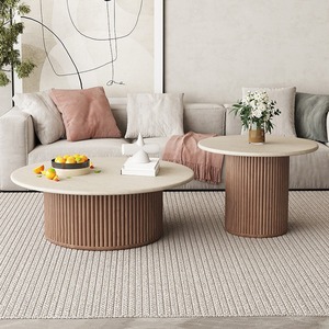Mesa de Centro de Diseño en Piedra Pizarra para Sala de Estar, Apartamento Pequeño, Estilo Moderno y Sencillo, B&B, Wabi-sabi, con Almacenamiento, Ecológica - Product Image 2