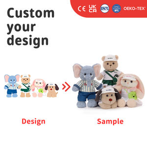 Juguetes de Peluche Personalizados con Disfraces Intercambiables para Niños, OEM ODM, Animales de Peluche con Ropa y Trajes Cambiables, Juguete de Rol - Product Image 1