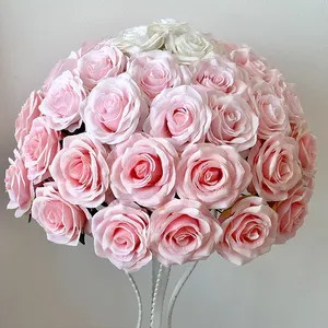 Wholesalers OEM Artificial Flowers Balls for centerpieces wedding table decoration red pink rose flower ball