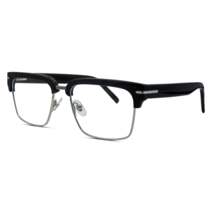 Occhiali da vista Vintage classici da uomo in metallo ibrido acetato montatura occhiali da uomo in stile Business - Product Image 5