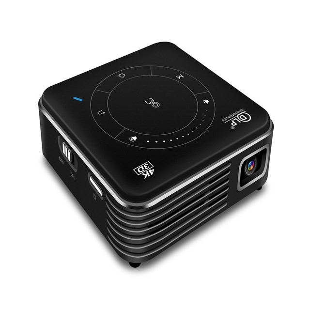 Wholesales P11 4K HD DLP Mini 3D Projector 4G + 32G Smart Micro Convenient Projector, Style:EU Plug(Black)