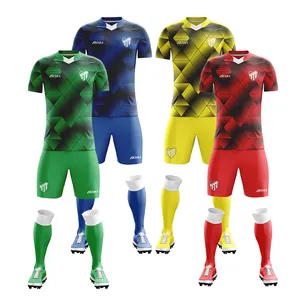 Neueste 100% Polyester Fußball trikots beste Qualität billig Großhandel Fußball trikot Club Team Kinder Fußball trikots