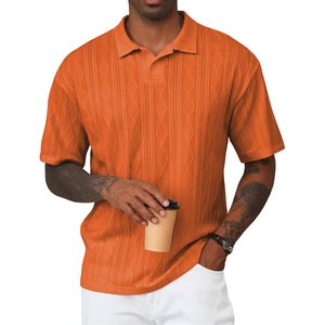 Camisa Polo para Hombre FOXA, Tejido Texturizado, Manga Corta, Transpirable, Informal, para Golf, Verano - Product Image 1