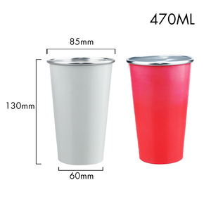 4-Pack 16oz <strong>Color</strong> <strong>Changing</strong> Aluminum Pint <strong>Cup</strong> Cold Water Activated Classic Set for Parties Home &amp; Gifts - Product Image 2