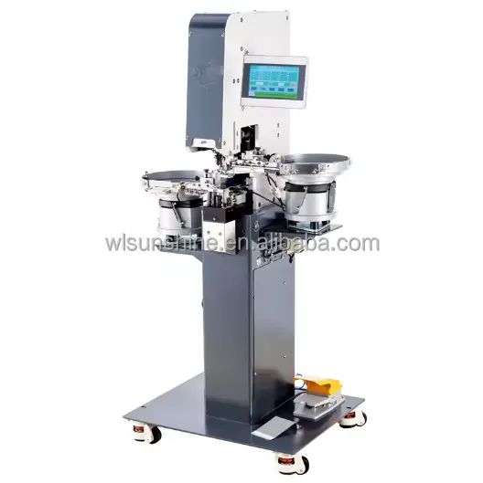 Electric Automatic 220v Automatic Snap Button Fixing Machine To Punching Automatically