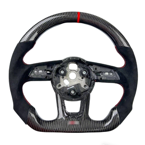 Levas de Cambio para <span class=keywords><strong>Volante</strong></span> de Cuero y Fibra de Carbono para Audi A6 C7 C6 A7 A3 <span class=keywords><strong>A4</strong></span> RS3 RS5 RS6 Q3 Q5 Q7 RS Sport Volant <span class=keywords><strong>SLINE</strong></span> - Product Image 3