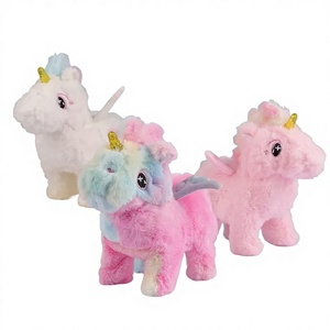 Cheval en peluche électrique super doux qui émet des sons, adapté <span class=keywords><strong>aux</strong></span> garçons et <span class=keywords><strong>aux</strong></span> filles de 3 à 6 ans, un cadeau d'anniversaire anti-stress - Product Image 1
