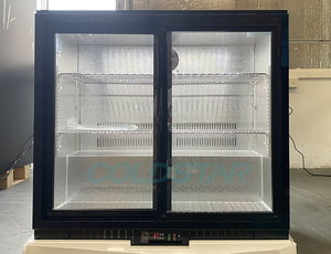 Mini Bar de Doble Puerta, <span class=keywords><strong>Refrigerador</strong></span> para Bebidas Frías, Exhibidor de Vidrio, Enfriador de Barra para Cerveza - Product Image 5