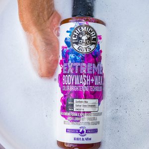 Chemicalguy Extreme Bodywash Wax schiuma autolavaggio sapone funziona con cannoni in schiuma, pistole in schiuma o lavaggi a secchiello, 16 once, profumo d'uva