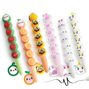 Unisex 6-Style Cute Rotating Combination Gel Pens Klassischer Plastiks tift Schwarz 0,5mm Schreiben Multiple One - Product Image 1