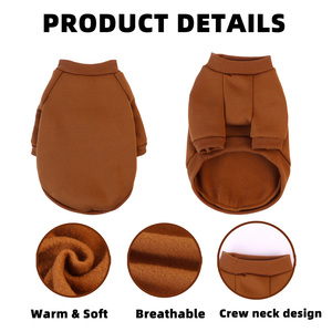 Groothandel Op Maat Luxe Modieuze Polyester Blauwbruine Hondenhoodie Met Leiband Comfortabel Geruit Hondensweatshirt Voor Huisdieren - Product Image 5