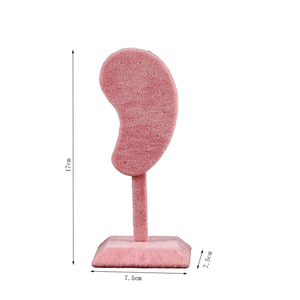 Thời Trang Ba Màu Flannel Bông Tai Khung Tiên Tiến Eardrop Đồ Trang Sức Đứng PU Hiển Thị Đứng Với Đồ Trang Sức Bao Bì Trong Túi - Product Image 5