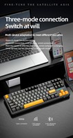 Wireless RGB Backlit Mechanical Keyboard USB/USB-C/2.4G Interface Waterproof Gasket-Mounted Side-Printed Keycaps Gaming Use No