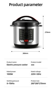 Cuisinière électrique multifonctionnelle 10 en <span class=keywords><strong>1</strong></span> de 10 L, 1300 W, 50-70 Kpa, CB - Product Image 5