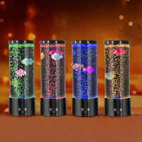 Poisson bulle étincelant USB charge LED veilleuse couleur changeante poisson en plastique artificiel lampe à bulles lampe de poisson d'aquarium