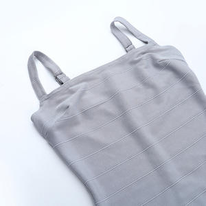 <span class=keywords><strong>Robe</strong></span> <span class=keywords><strong>longue</strong></span> moulante sexy à fines bretelles pour femme, <span class=keywords><strong>robe</strong></span> bandage crayon fendue au dos, élégante, Ropa De Mujer - Product Image 6