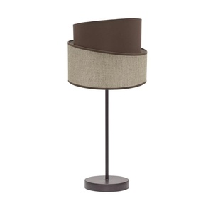 Lampe de table de 45x18x18 cm, finition marron, avec une ampoule E14, idéale pour éclairer les espaces de travail et créer des ambiances - Product Image 1
