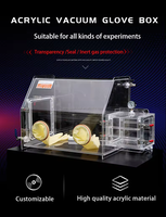 MGSI AGB-5B physique biologie chimie exigence de laboratoire paillasse Transparent PMMA acrylique plexiglas boîte à gants sous vide