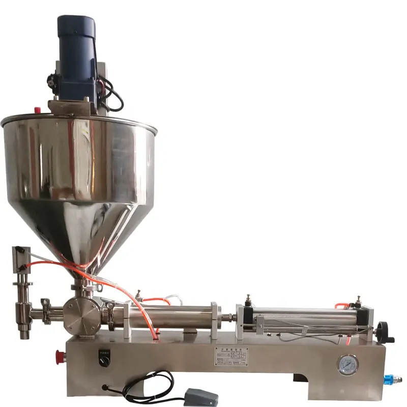A 1000ML paste mixing and filling machine cream yogurt cosmetic juice pieces of fruit filling machine