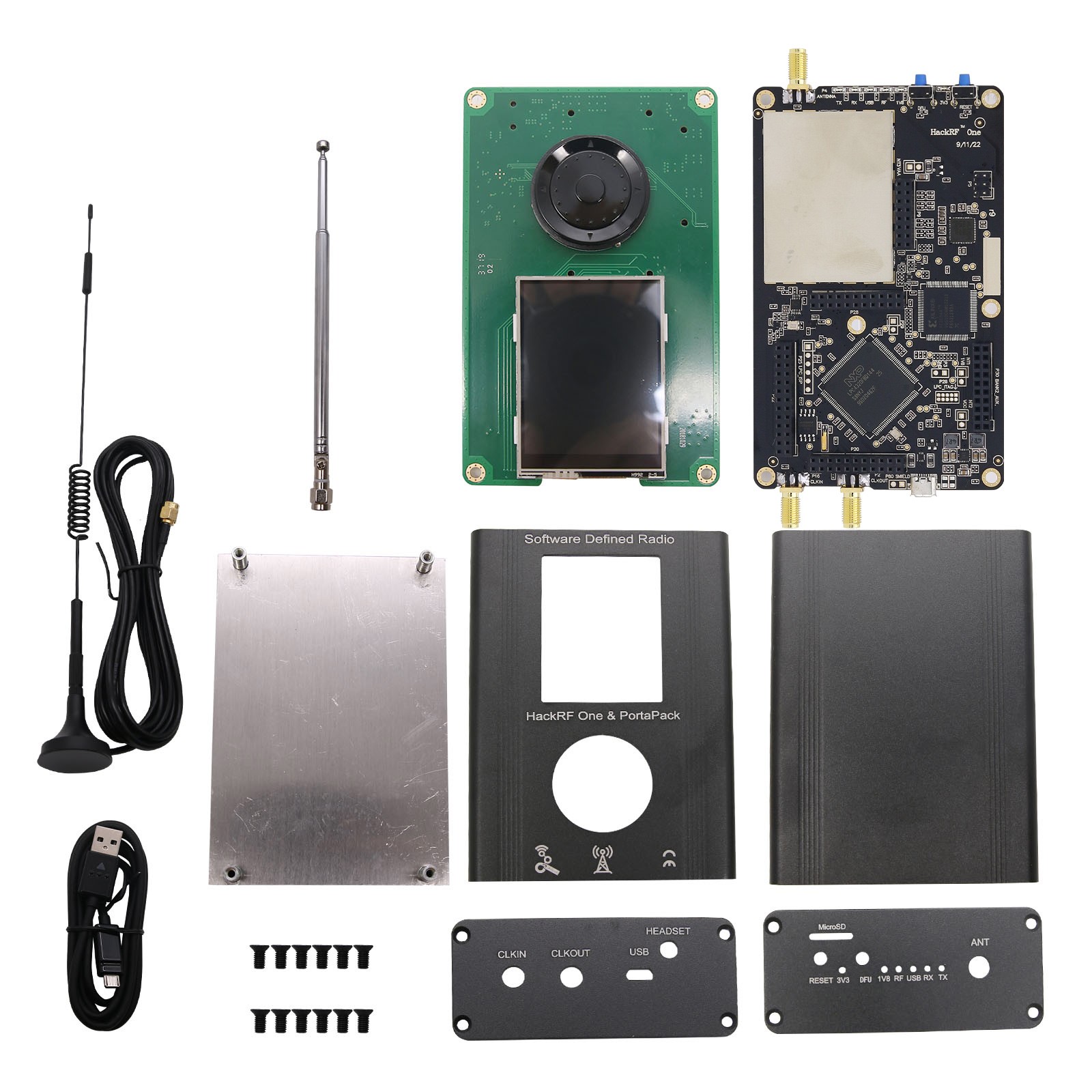 Hack RF Portapack H2 plus アンテナセット(6種) Portapack H2 - Portable SDR with Hackrf One & Antennas