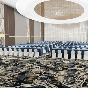 Tapis en nylon tressé imprimé, lavable, antidérapant, fabriqué à la machine, confortable et antibactérien pour salle de conférence et maison - Product Image 1