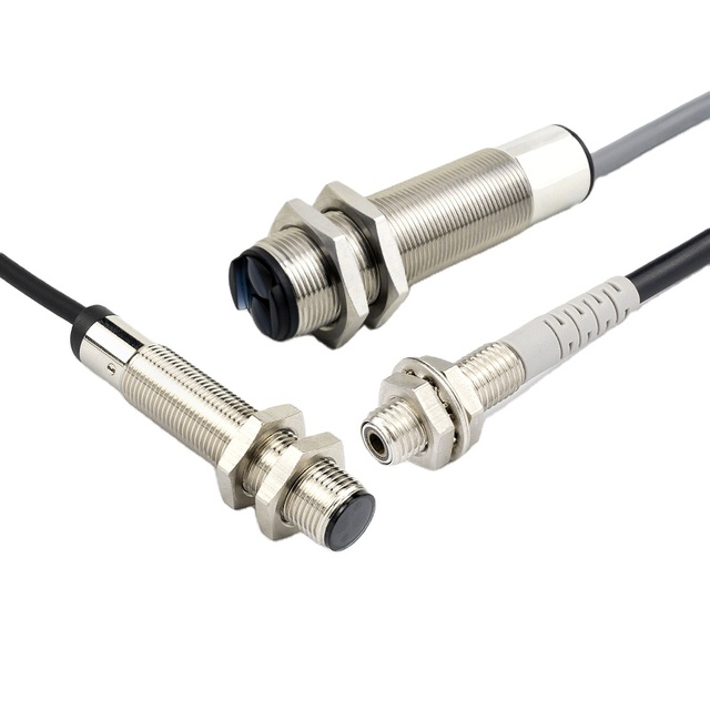 High-Precision IP65 Industrial Automation Optical PNP Sensor Switch DC M12 Diffuse Photoelectric Sensor for 3D Scanning Machine