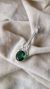 จี้มรกตสีเขียวคุณภาพสูง925สเตอร์ลิงทำด้วยมืออัญมณีของขวัญเครื่องประดับ - Product Image 2