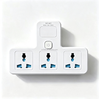 Adaptateur multiprise universel 3 voies avec prises EU, UK, US personnalisables, convertisseur de prise portable