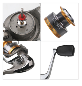 Carrete de Pesca Giratorio de Alta Resistencia con Manivela O/T, 5000, de Aluminio, 4+1BB, Relación 4.9:1, Piñón de Latón, Alto Torque, Precio de Fábrica, para Pesca de Striper - Product Image 2