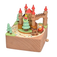 Boîte à musique en bois prête à être expédiée, mouvement Yunsheng, cadeau d'anniversaire ou de Noël pour les enfants de 5 à 10 ans, MOQ faible, 12 pièces