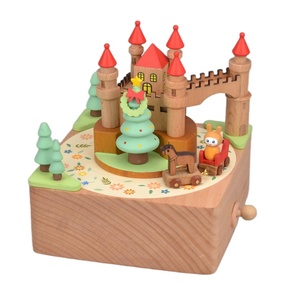Boîte à musique en bois prête à être expédiée, mouvement Yunsheng, cadeau d'anniversaire ou <span class=keywords><strong>de</strong></span> Noël pour les enfants <span class=keywords><strong>de</strong></span> 5 à 10 ans, MOQ faible, 12 pièces - Product Image 1