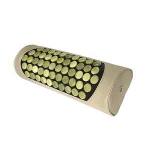 Acupressure Health Mat Neck Spine Care Roller FIR Therapy Jade Massage Pillow