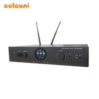 Amplificateur de karaoké avec microphones sans fil UHF et télécommande, numérique 3-en-1, 2x700W, pour KTV domestique et usage professionnel