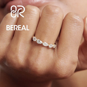 IGI Certified Vvs Lab Made Diamond Eternity Wedding <b>Ring</b> Custom 925 <b>Silver</b> Lab Created Diamond Anniversary <b>Ring</b> Women Jewelry - Product Image 2