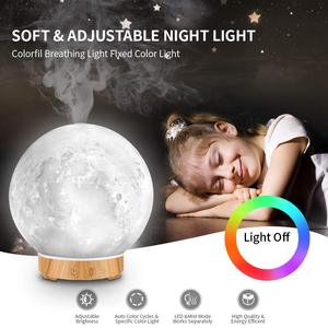Máy Khuếch Tán Hương Thơm 200Ml Đèn LED Mặt Trăng Để Bàn Với Máy Tạo Độ Ẩm Không Khí Mát Mẻ Máy Khuếch Tán Ánh Sáng 3D Đèn Mặt Trăng - Product Image 6