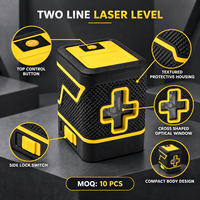 Niveau laser croisé compact à 2 lignes auto-nivelant pour l'installation de carreaux, la pose d'armoires, l'alignement mural, la suspension de tableaux et le bricolage