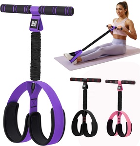 Bande de Résistance à Pédale en Latex Améliorée 55lbs avec Poignée pour Exercices Assis, Équipement de Gymnastique, Entraînement de la Force des Abdos <span class=keywords><strong>et</strong></span> du Core, Thérapie Physique - Product Image 2