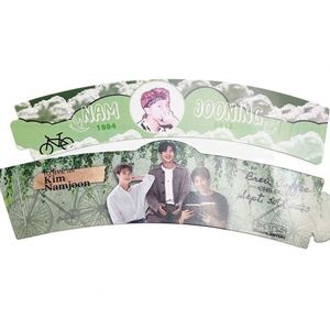 New Wholesale Kpop Paper Flat Cup Sleeve <b>Printing</b> Kpop <b>Coffee</b> Cupsleeve Custom logo - Product Image 5
