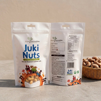 Op maat gemaakte printbare food grade granola plastic ziplock zakken met hersluitbare sluiting voor noten, cashewnoten en andere voedingsmiddelen, staande pouch verpakking met transparant of mat venster, Doypack zak