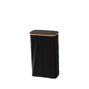 Organisateur de vêtements, panier à linge pliable, panier de rangement rectangulaire en toile, type autoportant, blanc, noir, gris foncé - Product Image 3