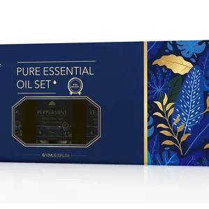 Essencial Massagem Oil Set Perfume 6-pc Composto Fragrância Planta Auroma Organic Massaging Oil Gift Set