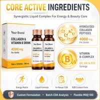Collagène Peptidique et Complexe de Vitamine B, Liquide Énergisant et Beauté, 30ml X 10 Flacons, Fournisseur OEM ODM, Sérum Énergisant et Beauté pour Femmes