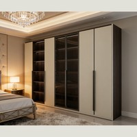 Armoire de rangement en bois au design moderne, réglable, multifonctionnelle pour la chambre à coucher, le salon et le bureau à domicile