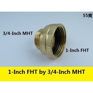 Adaptador de Manguera de Jardín de Latón de 1 Pulgada FHT a 3/4 Pulgadas MHT con Roscas Macho y Hembra, Conductos y Accesorios de Jardín - Product Image 3