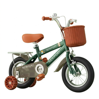 Nouveau vélo rose pour enfants de 12 pouces avec roues stabilisatrices pour garçons et filles de 2 à 9 ans, doté de pédales ordinaires pour éviter les chutes latérales