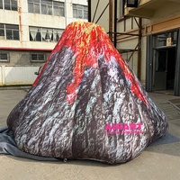 Volcano gonflable géant, éducatif, design en usine, montagne brûlant