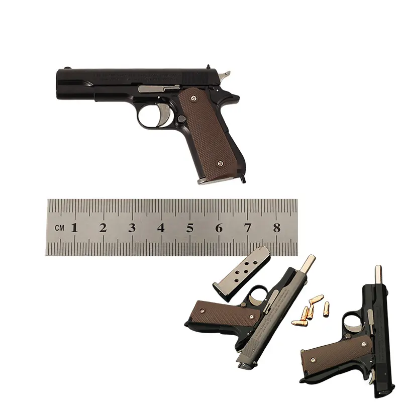 아연 합금 금속 콜트 1911 쉘 금속 총알을 배출 도매 airsoft 콜트 1911 권총 장난감 무기 가짜 총 금속